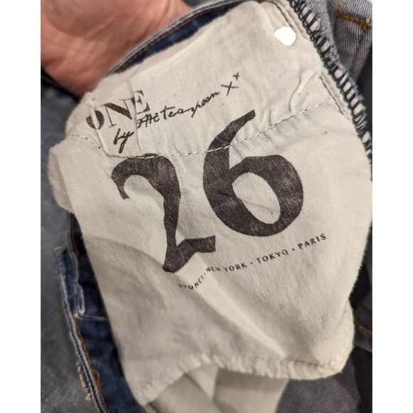 One by One Teaspoon Yardbirds Mid Rise Skinny Leg Extra Long Length Size 26 - Picture 6 of 8